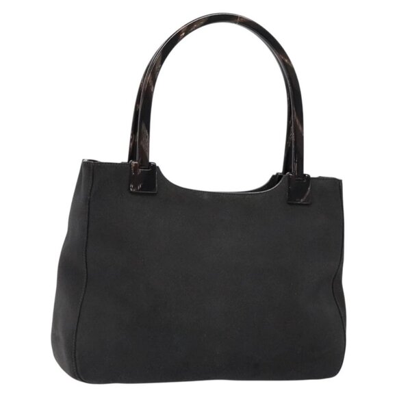 PRADA Tote Bag Suede Gray Silver Auth 139262 - Picture 1 of 16
